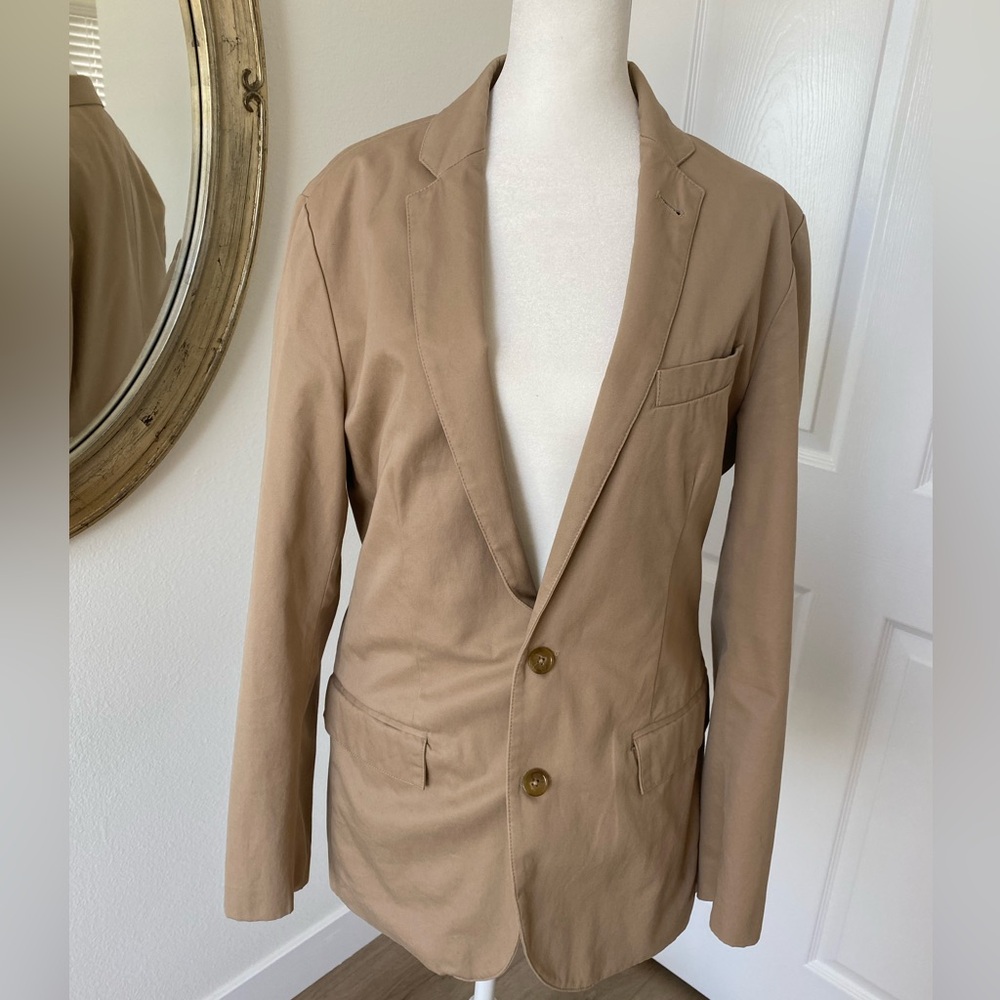 J. Crew men’s khaki blazer. Size S